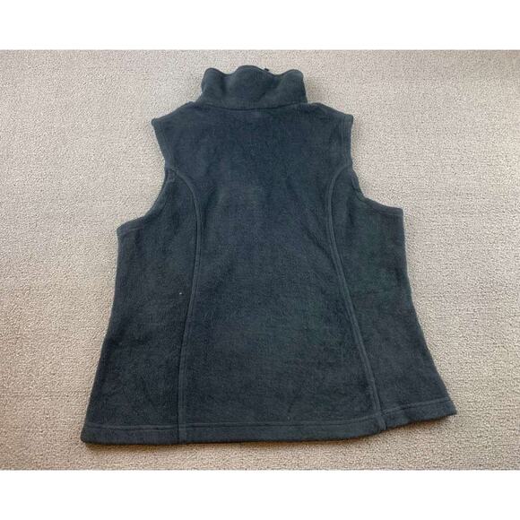 Columbia Women's Medium Dark Green Sleeveless Full-Zip High-Neck Fleece Vest - Picture 2 of 12